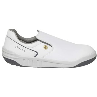 Parade Jakaro Unisex Black White Microfibre Low Safety Shoe Stainless Steel Toe EN ISO 20345 SRC 07JAKARO9890PT44