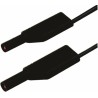 Hirschmann Test & Measurement Connector Test Lead 16A, 1000 V AC/DC, Black, 250 mm Lead Length 934067100