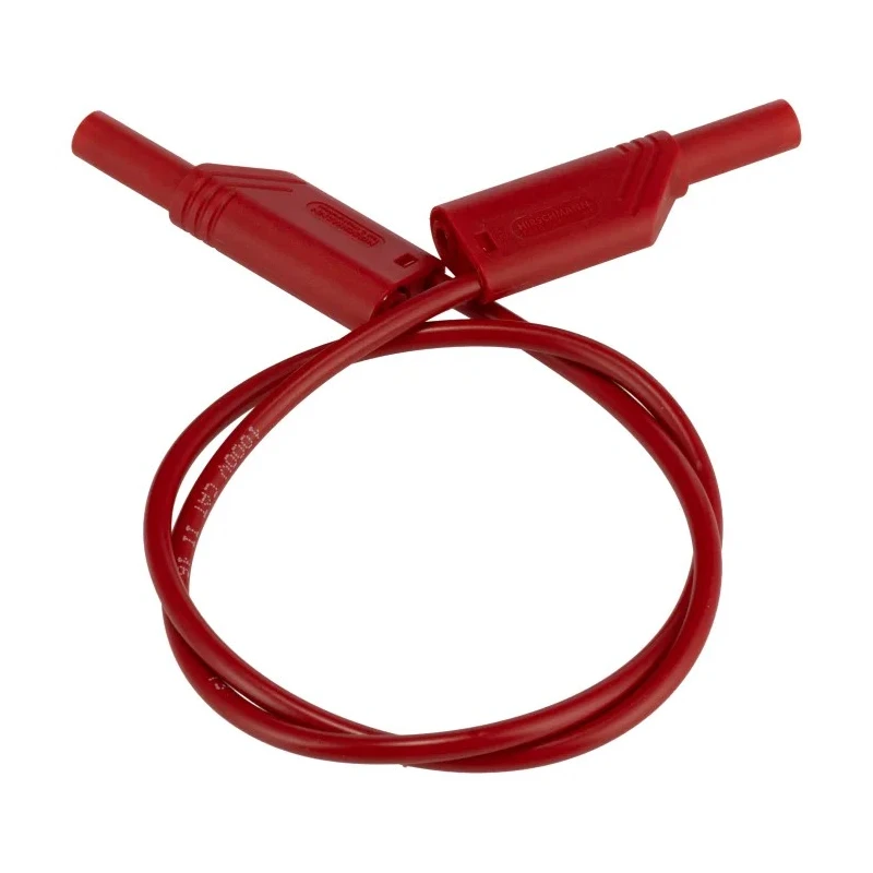 Hirschmann Test & Measurement Connector Test Lead 16A, 1000 V AC/DC, Red, 500 mm Lead Length 934068101