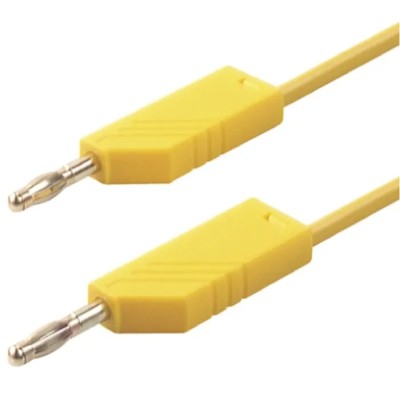 Hirschmann Test & Measurement Connector Test Lead 16A, 60V dc, Yellow, 250 mm Lead Length 934058103
