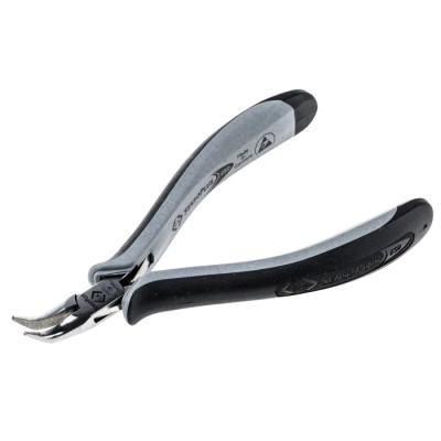 CK 1-Piece Round Nose Plier, 120mm Overall Length, 20mm Jaw Length, ESD Safe, Mirror Polished Steel T3767D 120