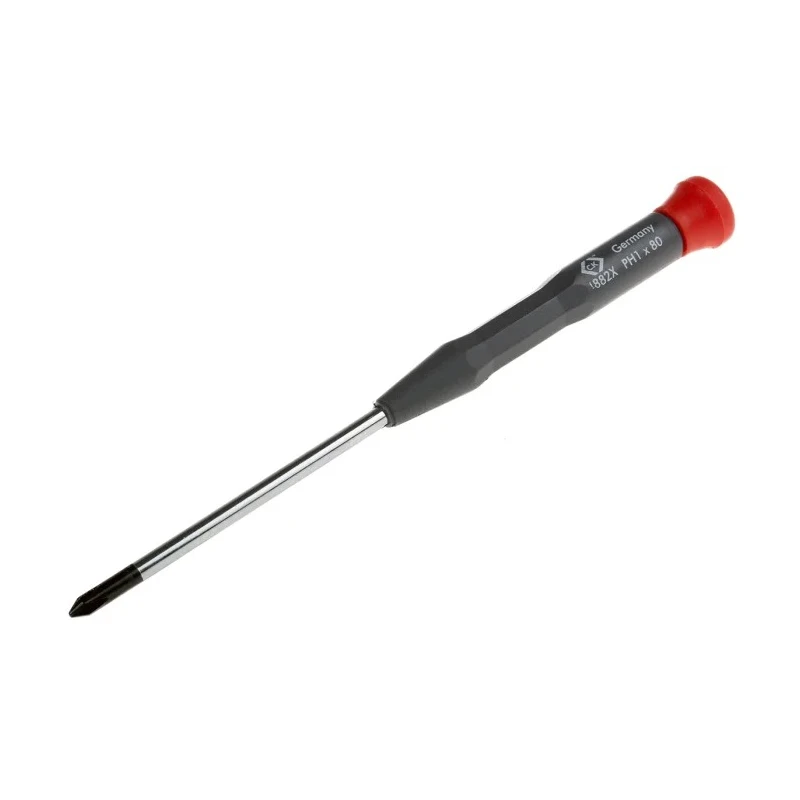 CK Precision Screwdriver PH1 Tip 80 mm Blade Chrome Vanadium Molybdenum Steel Ergonomic Handle T4882X 1