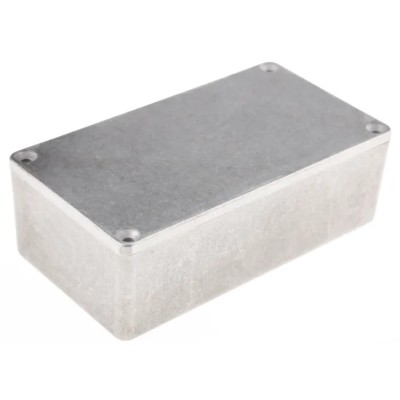 Hammond 1590 Series Natural Lid Die Cast Aluminium Enclosure IP54 39.8 mm x 121.2 mm x 65.5 mm 1590N1