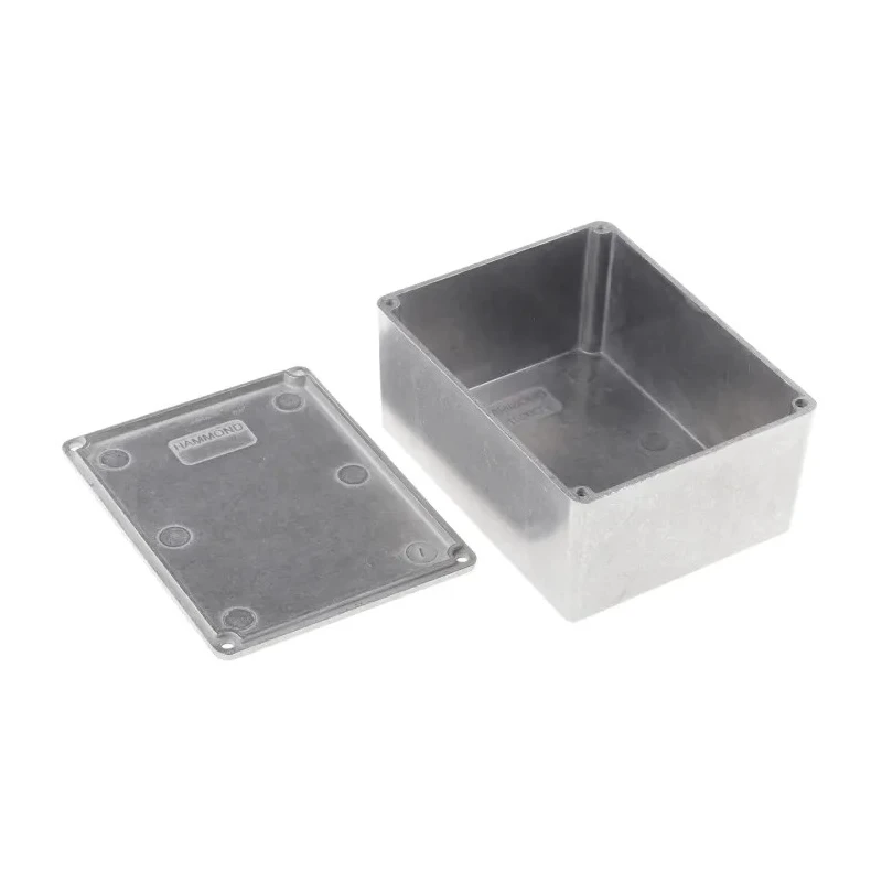 Hammond 1590 Series Natural Lid Die Cast Aluminium Enclosure, IP54, 56.5 mm x 119.5 mm x 94 mm 1590C