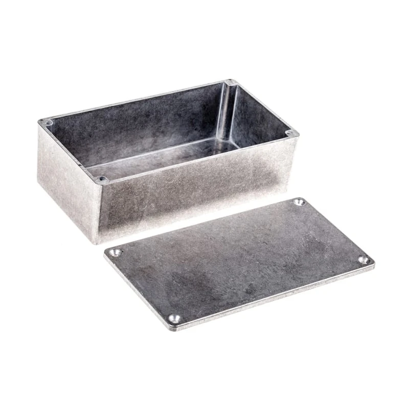 Hammond 1590 Series Natural Lid Die Cast Aluminium Enclosure IP54, 50.4 mm x 153 mm x 83.1 mm 1590P1