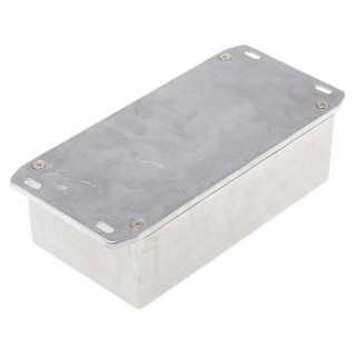 Hammond Flanged 1590 Series Natural Lid Die Cast Aluminium Enclosure IP54 50 mm x 153 mm x 83 mm 1590P1FL
