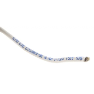 Alpha Wire White Hook Up Wire, 16 AWG, 26 Strands of 0.25 mm Core, 30 m Length, Polyvinyl Chloride Jacket, Flame 3057 WH005