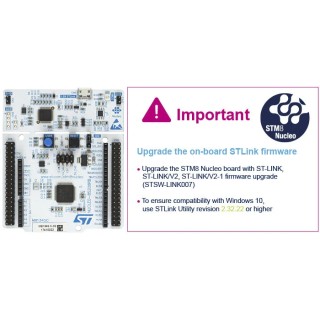 STMicroelectronics STM8 Nucleo-64 MCU Development Board with USB Communication and On-Board ST-LINK/ V2-1 NUCLEO-8S208RB