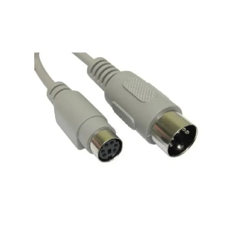 RS PRO Male PS/2 to Female Mini DIN KVM Cable 150mm Grey PVC Jacket 182-8518