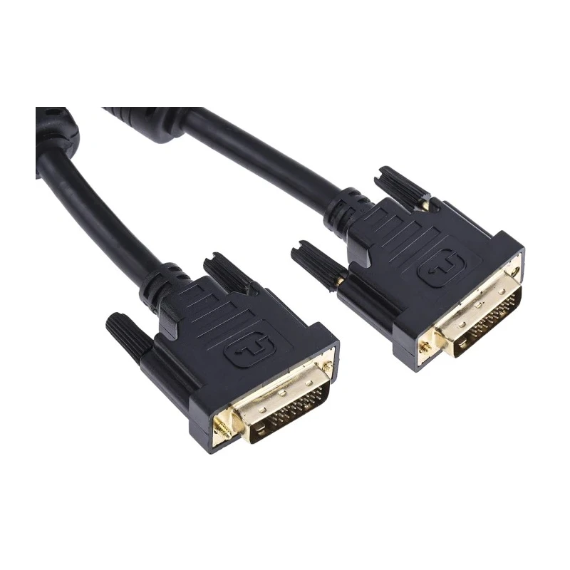 RS PRO Male DVI-D Dual Link to Male DVI-D Cable 2m Polyvinyl Chloride Jacket Black 182-8565