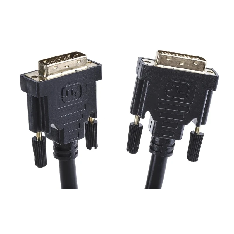 RS PRO Male DVI-D Dual Link to Male DVI-D Cable 2m Polyvinyl Chloride Jacket Black 182-8565