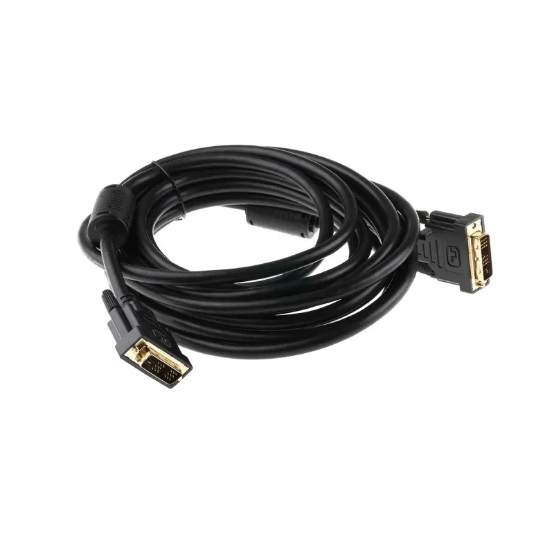 RS PRO Male DVI-D Single Link to Male DVI-D Cable, 5 m, Black Polyvinyl Chloride Jacket 182-8559