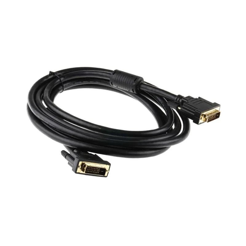RS PRO Male DVI-D Dual Link to Male DVI-D Cable 3m Black Polyvinyl Chloride 182-8566