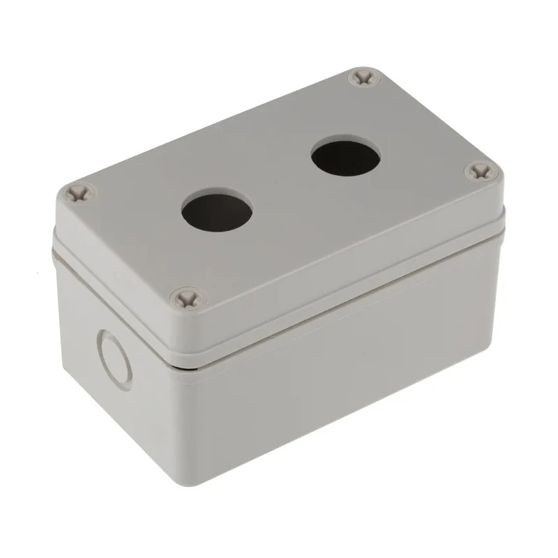 Schneider Electric RS PRO Grey Plastic Push Button Enclosure 2 Hole 22.5 mm Diameter IP66 Rated ABS Plastic 182-8656