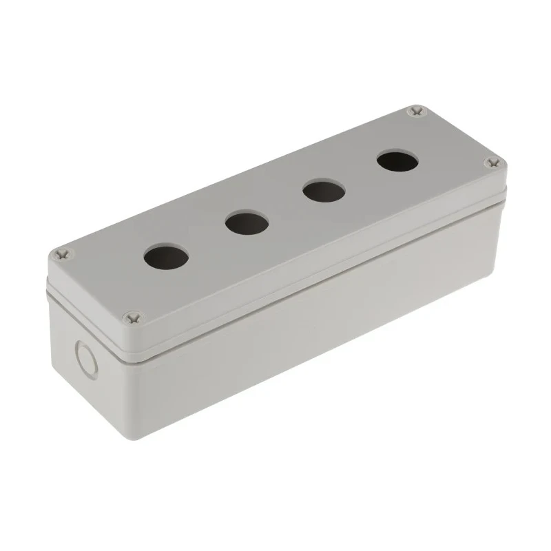 Schneider Electric RS PRO Grey Plastic Push Button Enclosure 4 Hole 22.5mm Diameter 182-8658