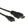 RS PRO 1.5 m 4K HDMI Cable Male HDMI to Male Micro HDMI Black 182-8765