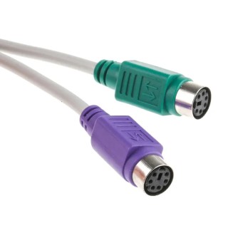 RS PRO 300 mm Male USB Type A to Female PS2 x 2 KVM Mixed Cable Assembly 182-8780