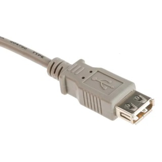 RS PRO IC Socket USB Cable Female USB Type A to Female USB 2.0 1m Grey 182-8830