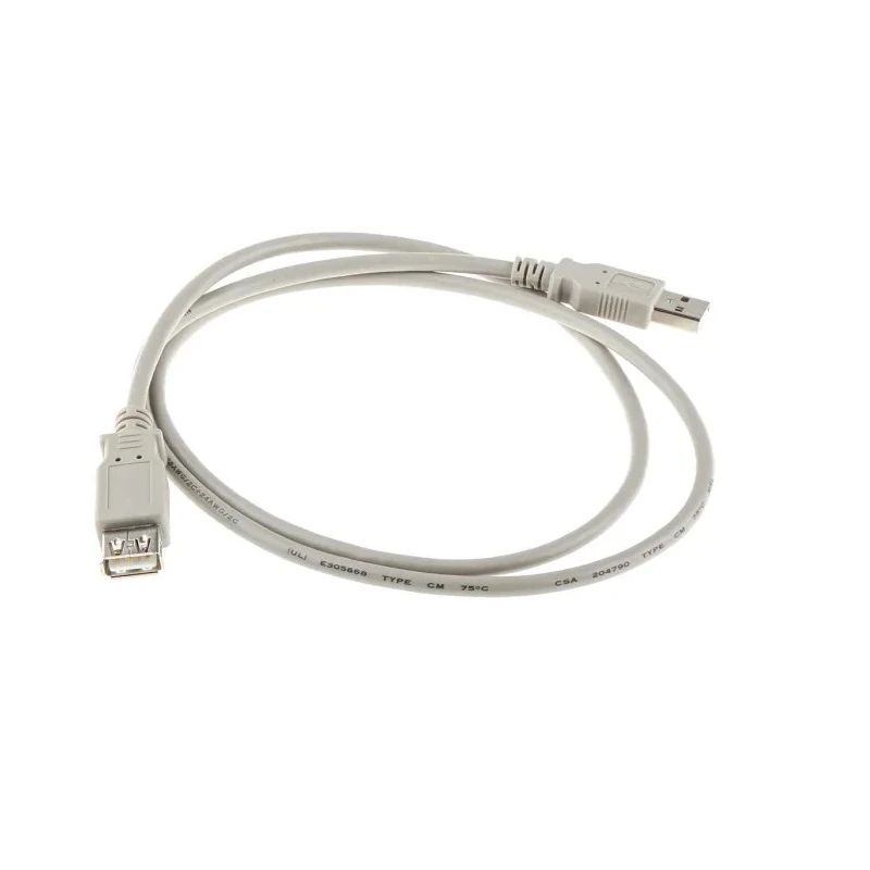 RS PRO IC Socket USB Cable Female USB Type A to Female USB 2.0 1m Grey 182-8830