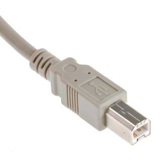 RS PRO IC Socket USB Cable Male USB Type A to Male USB B USB 2.0 1m Grey 182-8831