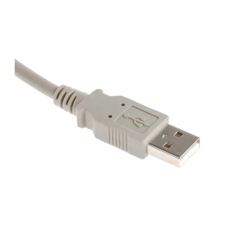 RS PRO IC Socket USB Cable Male USB Type A to Male USB B USB 2.0 1m Grey 182-8831
