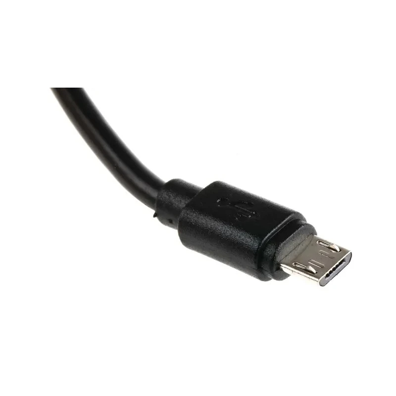 RS PRO IC Socket USB Cable Male USB Type A to Male Micro USB Type B USB 2.0 Black 150mm 182-8869