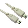 RS PRO USB Cable Male Mini USB Type A to Male Mini USB Type B Grey 1m 182-8875