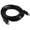 RS PRO Male DisplayPort to Male HDMI Polyvinyl Chloride DisplayPort Cable 3 m 182-8921