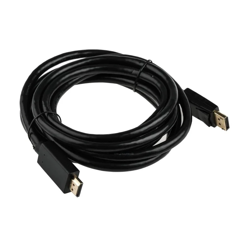 RS PRO Male DisplayPort to Male HDMI Polyvinyl Chloride DisplayPort Cable 3 m 182-8921