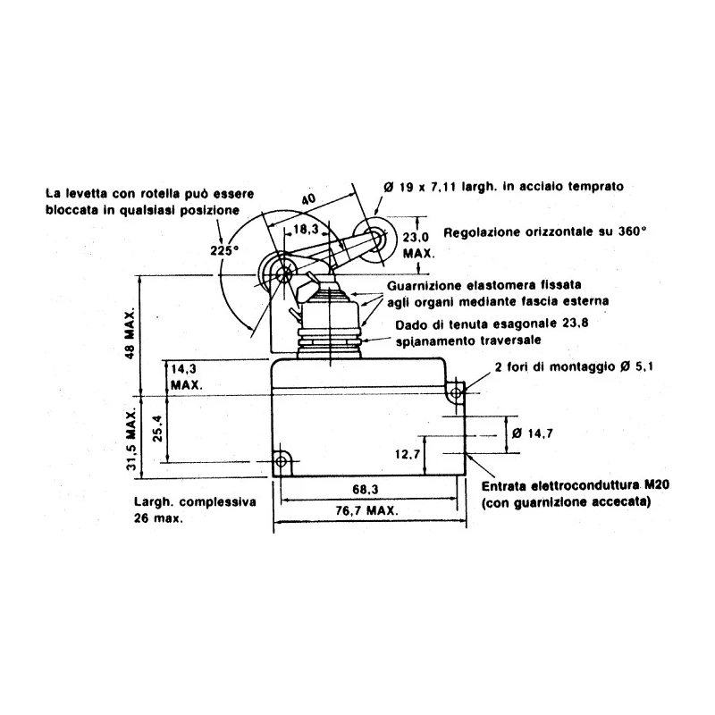 Honeywell Technologies BZE7 Series Roller Lever Limit Switch, SPDT, IP50/IP65, Die Cast Aluminium Housing, 480V AC, 15A 