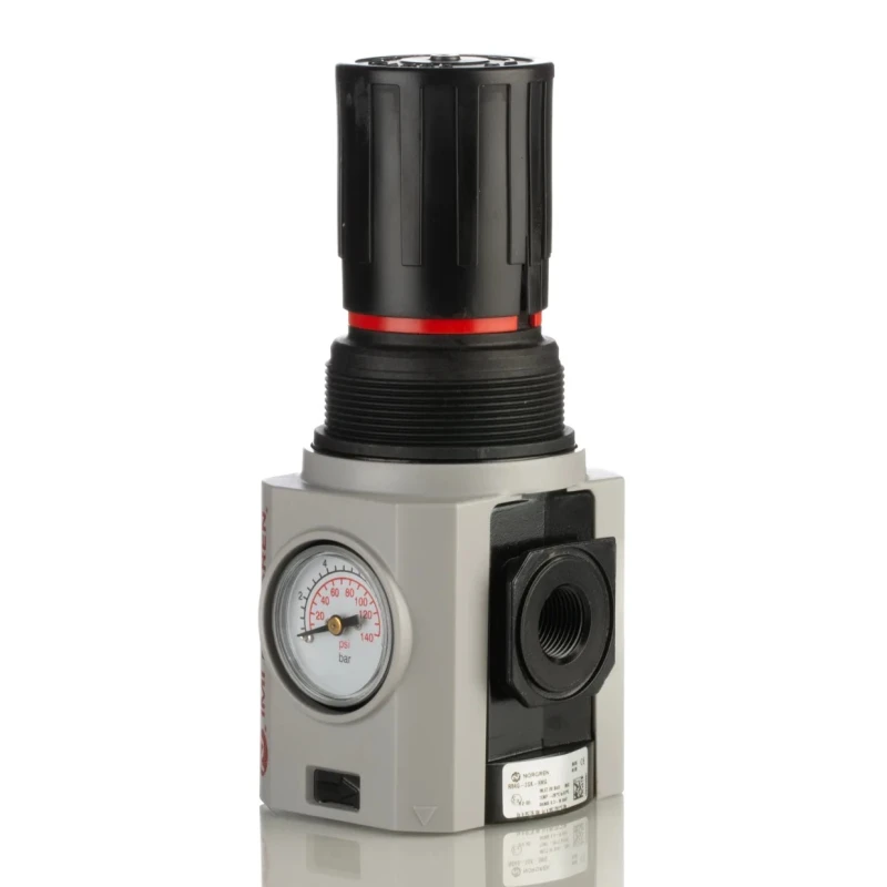 Norgren Pneumatic Regulator Excelon Plus Series, G 3/8 Outlet Size, 0.3 to 10 Bar Operating Pressure, Maximum R84G-3GK-RMG