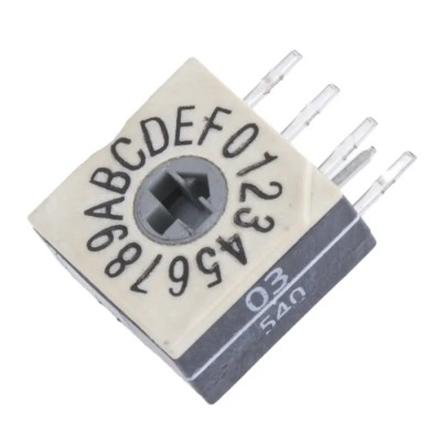 Hartmann Rotary Coded DIP Switch Through Hole P60A703L508