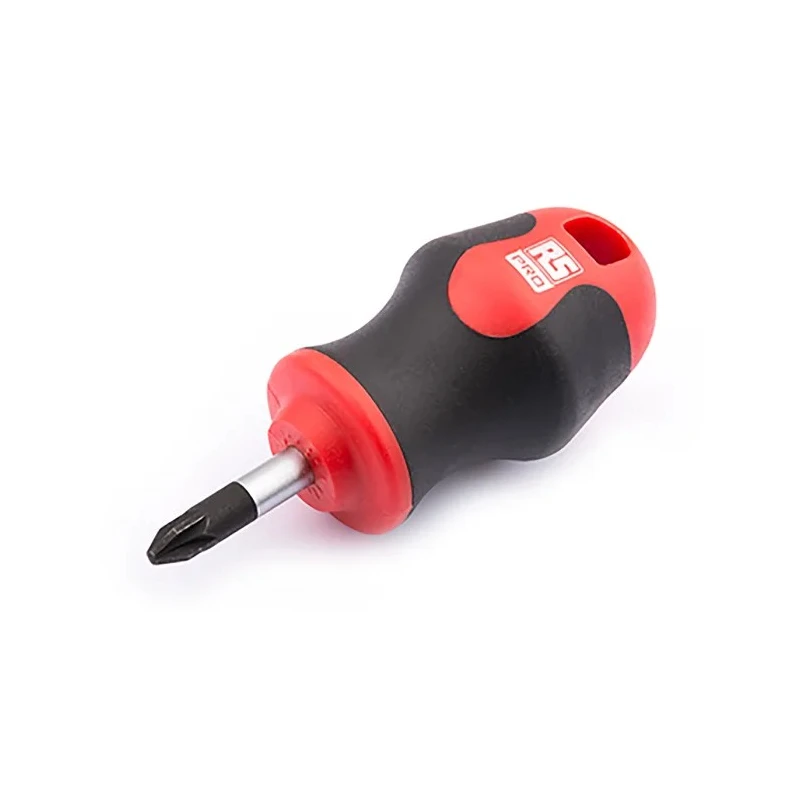 RS PRO Stubby Screwdriver PZ2 Tip 25 mm Blade Insulated Soft Grip Handle 85mm Overall 182-9709