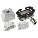 Phoenix Contact HC Series Heavy Duty Power Connector Kit, 10-Contact, Die-Cast Aluminium, Push-In Connection, AWG 1416346