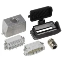 Phoenix Contact HC Series Heavy Duty Power Connector Kit, 16-Contact, Die-Cast Aluminium, Push-in Connection, 1416348