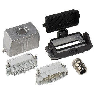 Phoenix Contact HC Series Heavy Duty Power Connector Kit, 16-Contact, Die-Cast Aluminium, Push-in Connection, 1416348