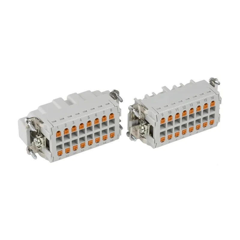 Phoenix Contact HC Series Heavy Duty Power Connector Kit, 16-Contact, Die-Cast Aluminium, Push-in Connection, 1416348