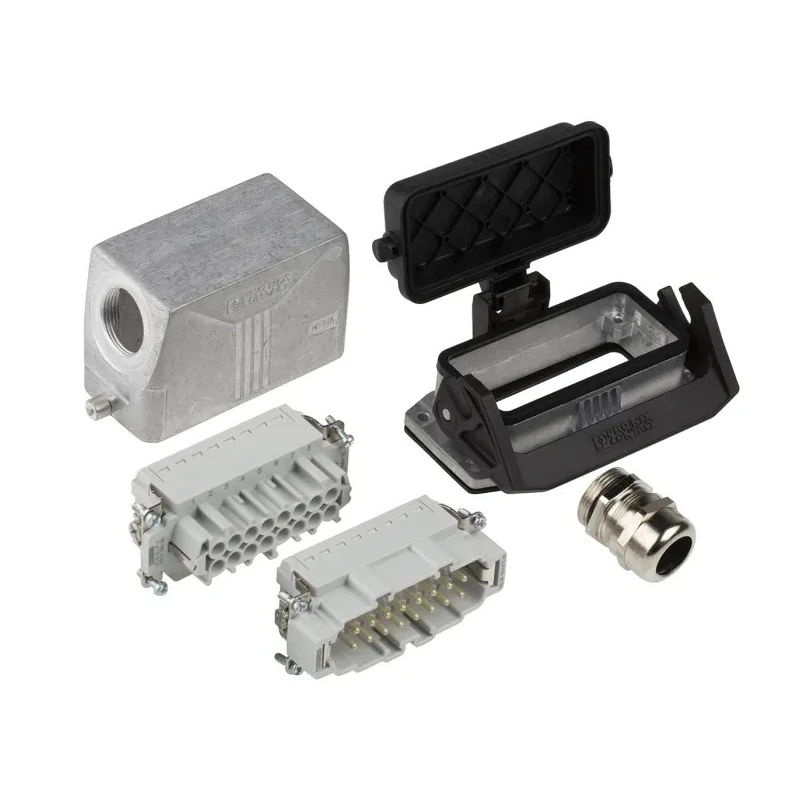 Phoenix Contact HC Series Heavy Duty Power Connector Kit 16-Contact 16A 500V with Die-Cast Aluminium Housing 1416356