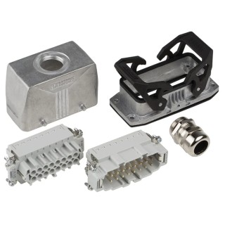 Phoenix Contact HC Series Heavy Duty Power Connector Kit 16-Contact Die-Cast Aluminium Push-In Connection 1416349