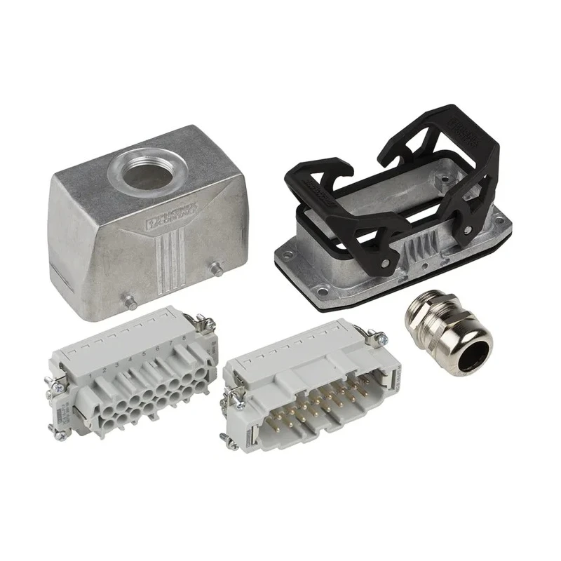 Phoenix Contact HC Series Heavy Duty Power Connector Kit 16-Contact Die-Cast Aluminium Push-In Connection 1416349