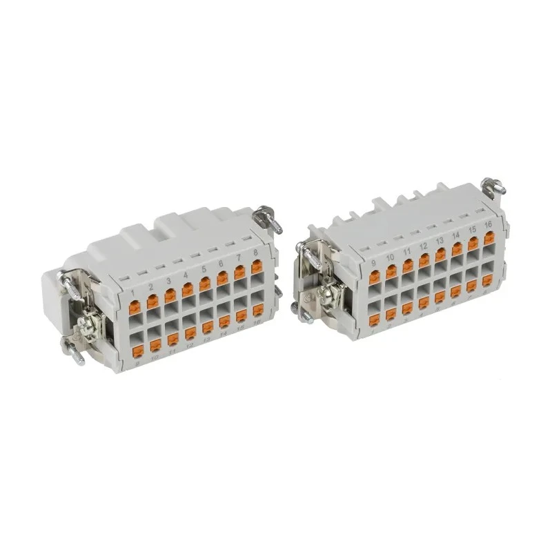 Phoenix Contact HC Series Heavy Duty Power Connector Kit 16-Contact Die-Cast Aluminium Push-In Connection 1416349