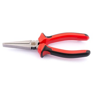 RS PRO Flat Nose Plier with Polished Steel Jaw, 160mm Overall Length, 50mm Jaw Length, DuoTech Soft Grip Handles 182-9970
