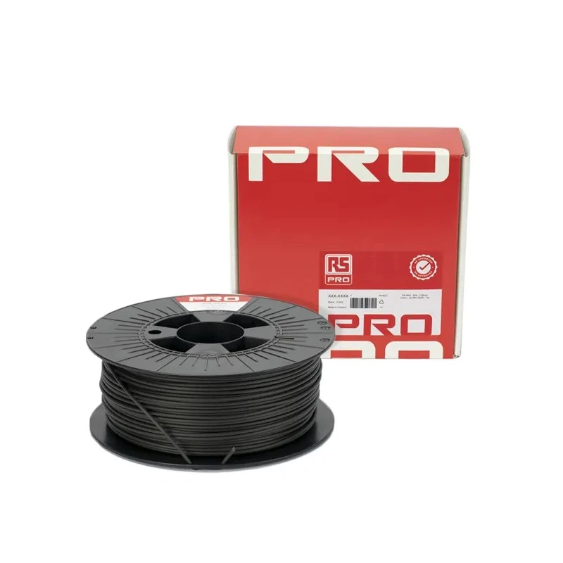 RS PRO 2.85 mm Matte Black PLA Matt 3D Printer Filament, 1 kg 183-0258