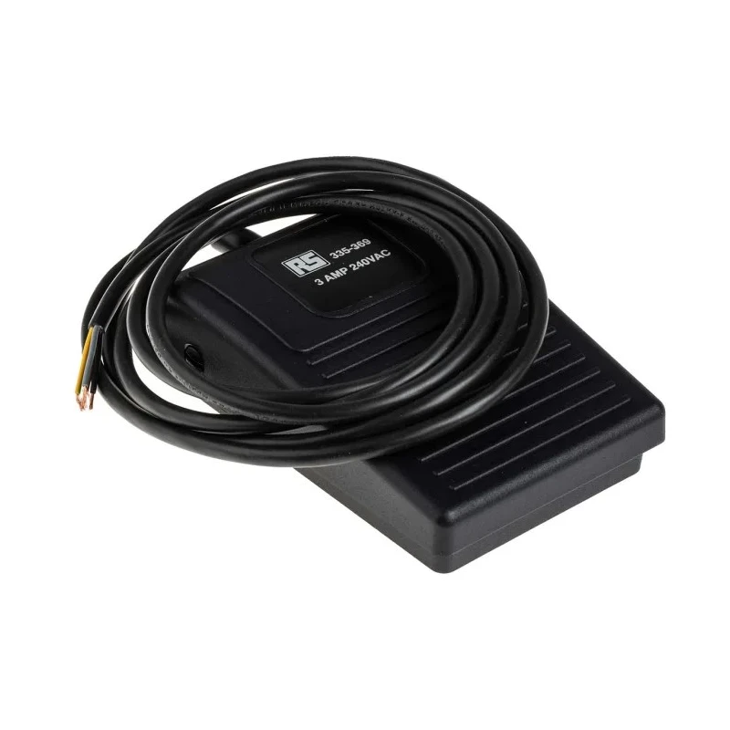RS PRO Light Industrial Momentary Foot Switch SPCO Thermoplastic 3A Contact Current 250 V AC 335-369