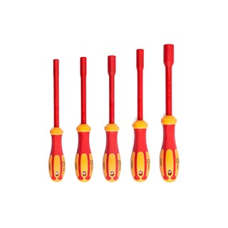 RS PRO Hexagon Nut Driver Set 6 To 13 mm Tip VDE/1000V Approved with Softgrip Handle, 125mm Blade, 125mm Overall 182-9772