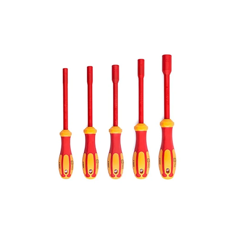 RS PRO Hexagon Nut Driver Set 6 To 13 mm Tip VDE/1000V Approved with Softgrip Handle, 125mm Blade, 125mm Overall 182-9772