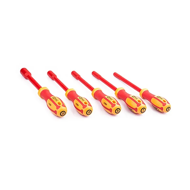 RS PRO Hexagon Nut Driver Set 6 To 13 mm Tip VDE/1000V Approved with Softgrip Handle, 125mm Blade, 125mm Overall 182-9772