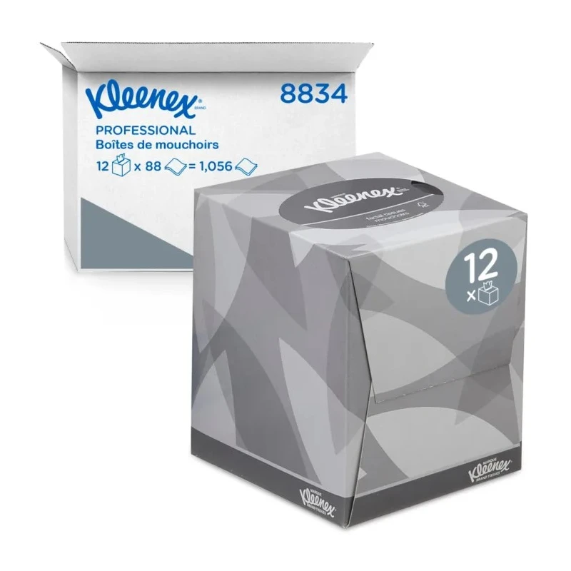 KLEENEX Kleenex® White 2 Ply Facial Tissue, Box of 1056, United Kingdom Origin 8834