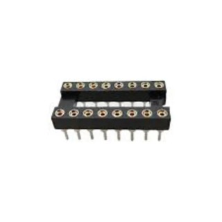 RS PRO 2.54 mm Pitch Vertical 16 Way Through Hole Turned Pin Closed Frame DIL Socket 3A 183-1561