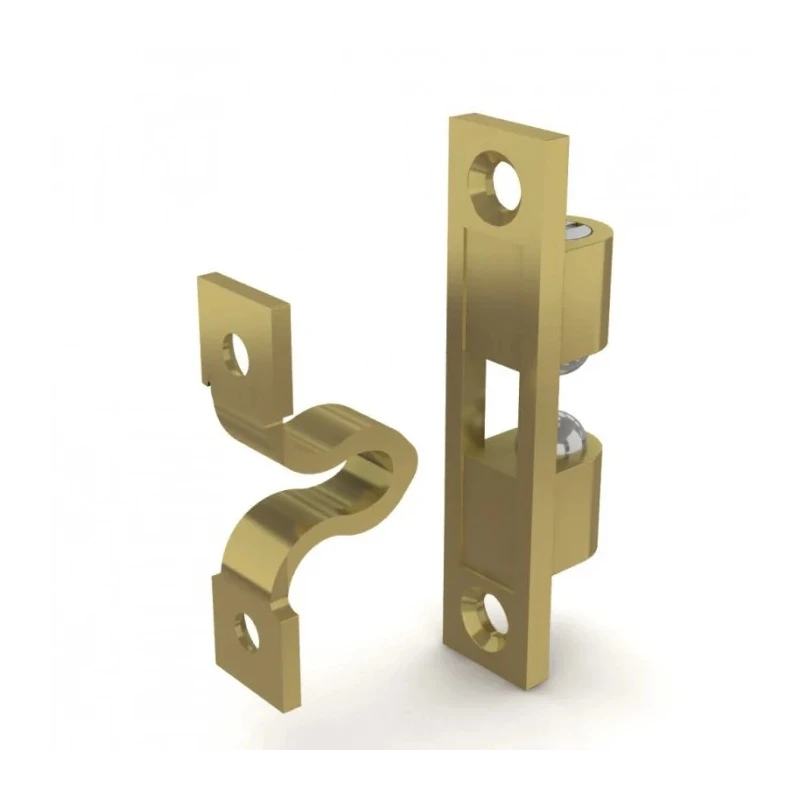 Pinet Brass Die Cast Zinc Double Ball Catch, Brass Finish, 49.9mm Length 16A3469